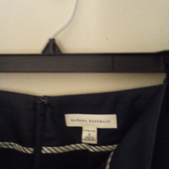 Banana Republic Skirt Women 8 Stretch Classic Career Back Zip Blue - Picture 9 of 14